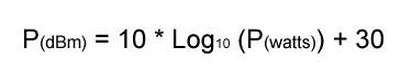 watts to dBm conversion formula